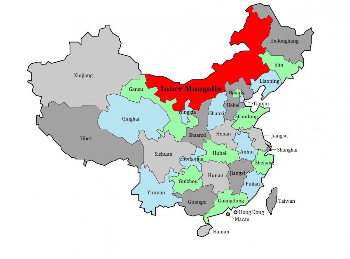 peta wilayah Mongolia