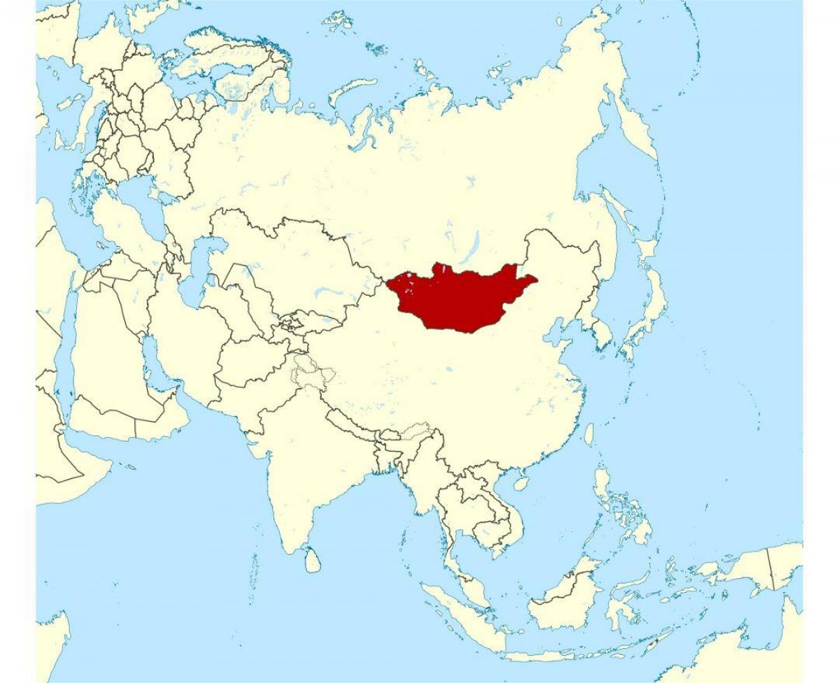 lokasi Mongolia dalam peta dunia