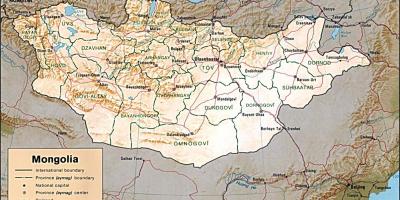 Mongolia peta geografis