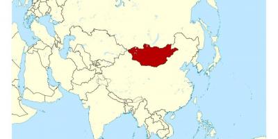 Lokasi Mongolia dalam peta dunia